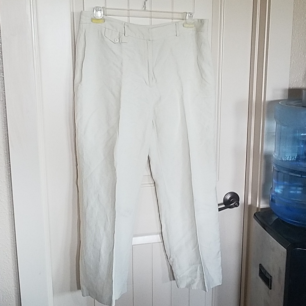 cropped linen pants